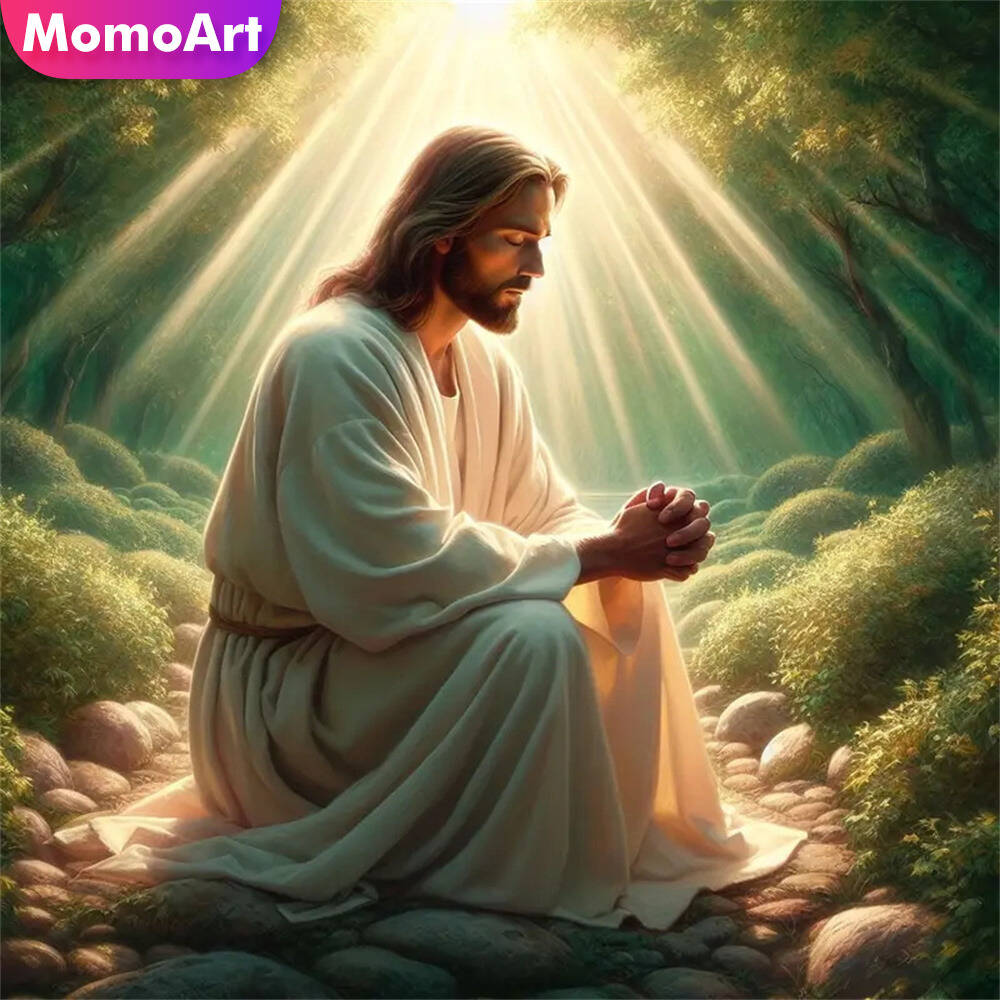 Embroidery Jesus - Momoart Bear Diamond Mosaic Animal Full
