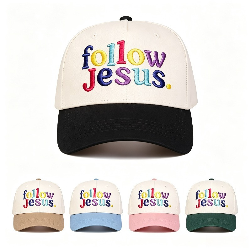 Embroidery Jesus - Czapka baseballowa z haftem listu Jezusa,