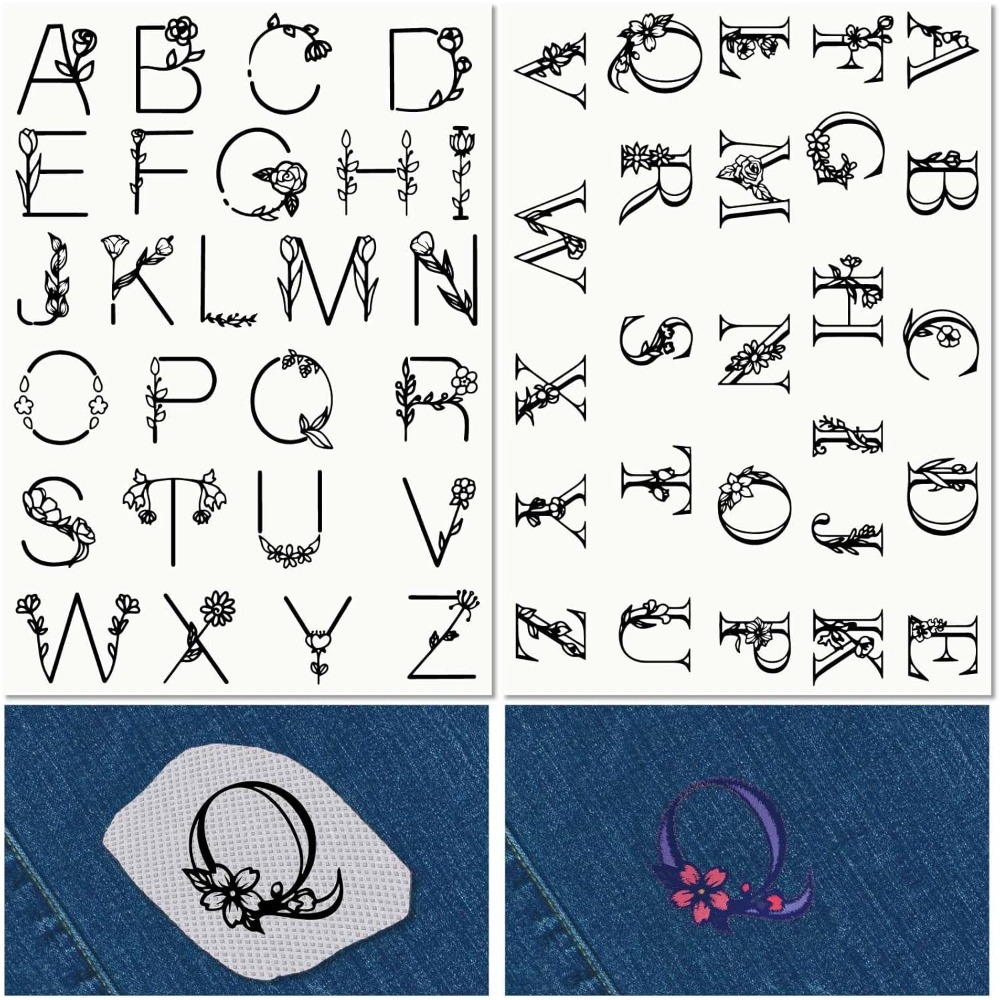 Embroidery Stitches - Litera A-Z rozpuszczalne w wodzie stabilizatory