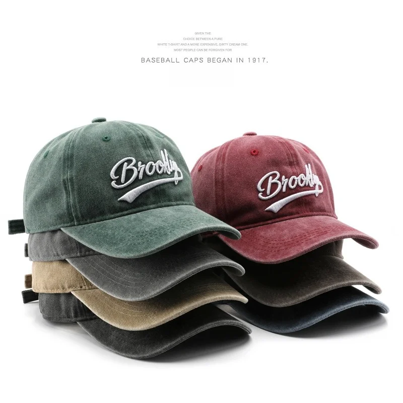 Embroidery Alphabet Designs - Czapka baseballowa unisex z bawełny na