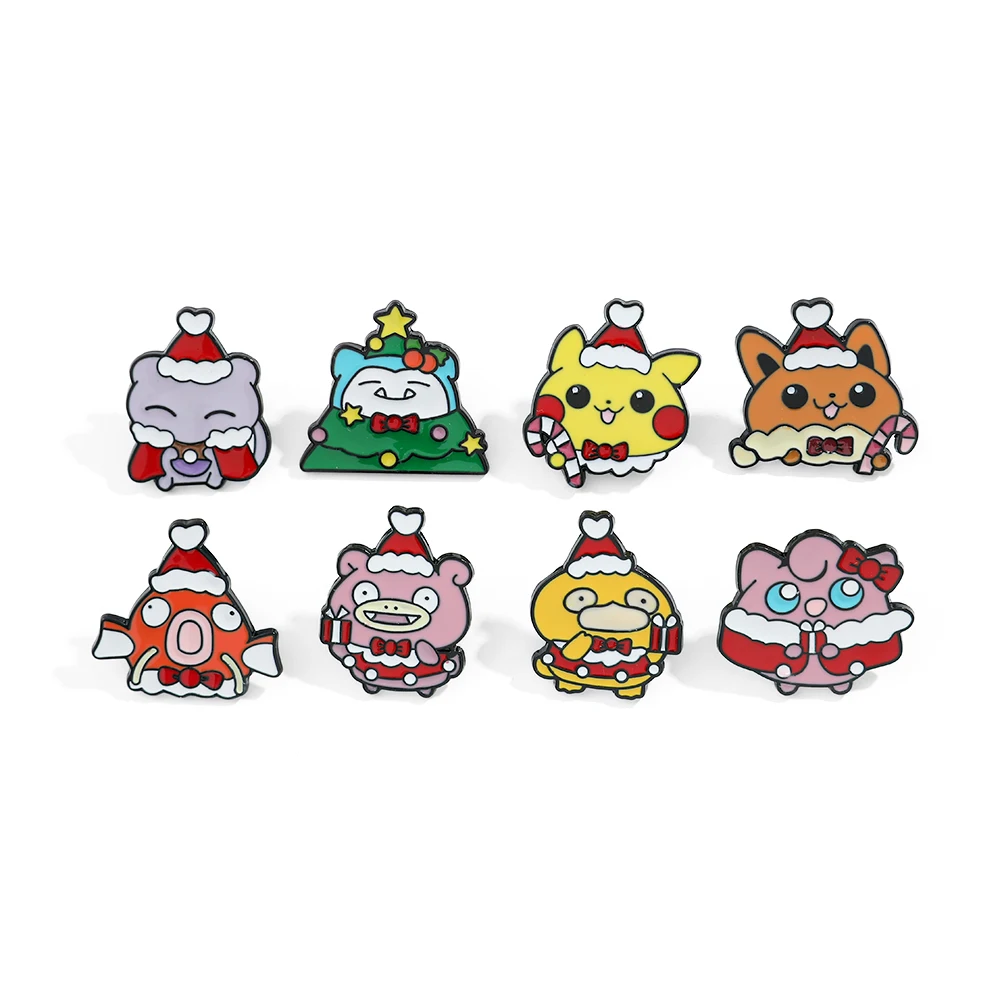 Embroidery Wallpaper - 8 szt. Świąteczne broszki Slowpoke, urocze