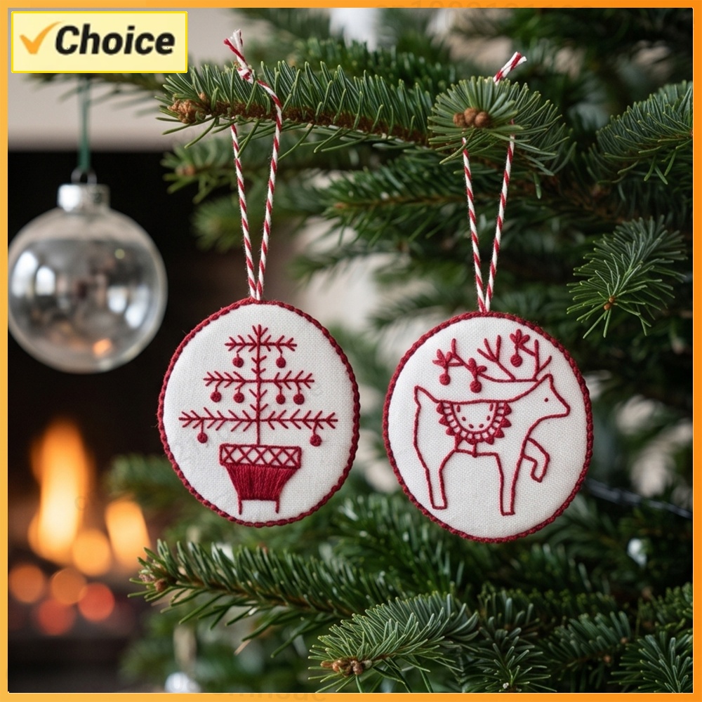 Embroidery Xmas Tree - Zestaw do haftu świątecznego z narzędziami,