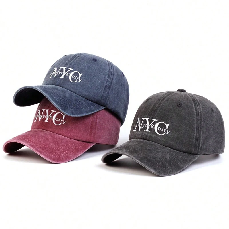 Embroidery Nyc - Unisexowe czapki bejsbolówki z haftem liter