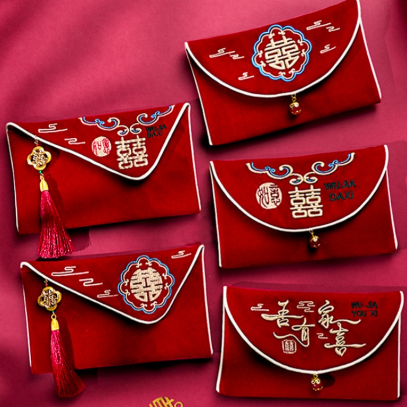 1 szt. Czerwona koperta ślubna – Embroidery Red recenzja i cena