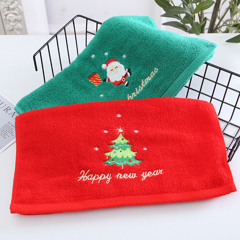 1 szt. 35x75cm ręcznik łazienk – Embroidery Xmas Tree recenzja i cena