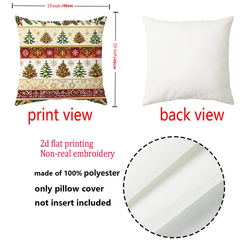 2 szt., płaskie poszewki na po – Embroidery Xmas Decorations recenzja i cena