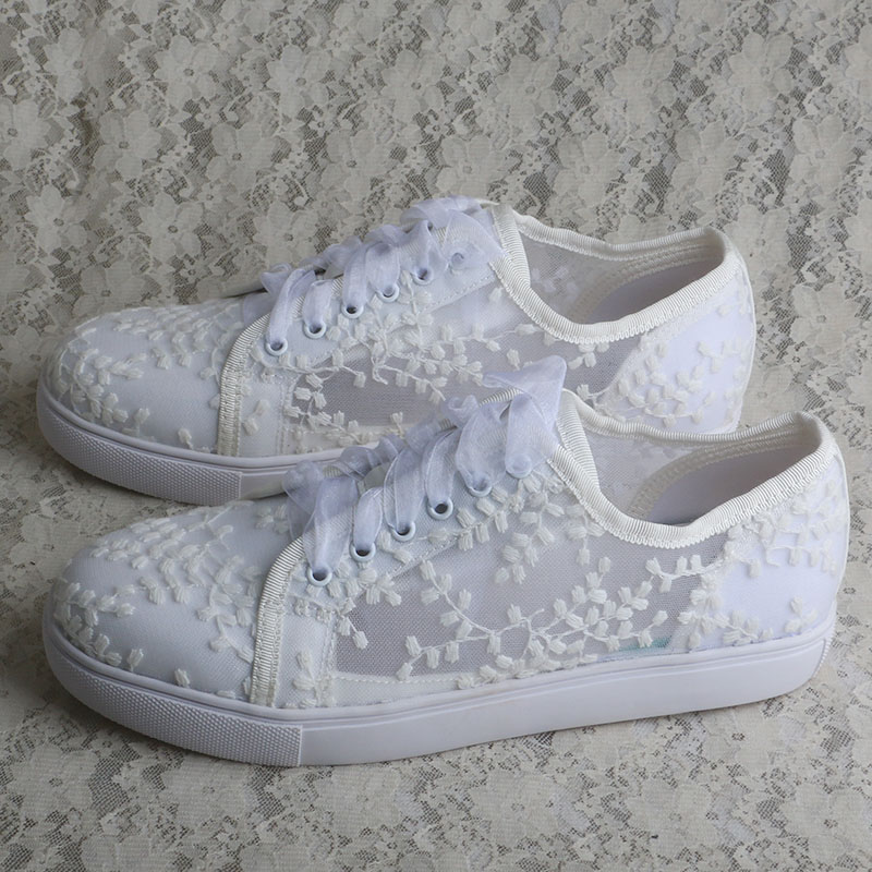 Białe sneakersy damskie Wedopu – Embroidery Shoes recenzja i cena