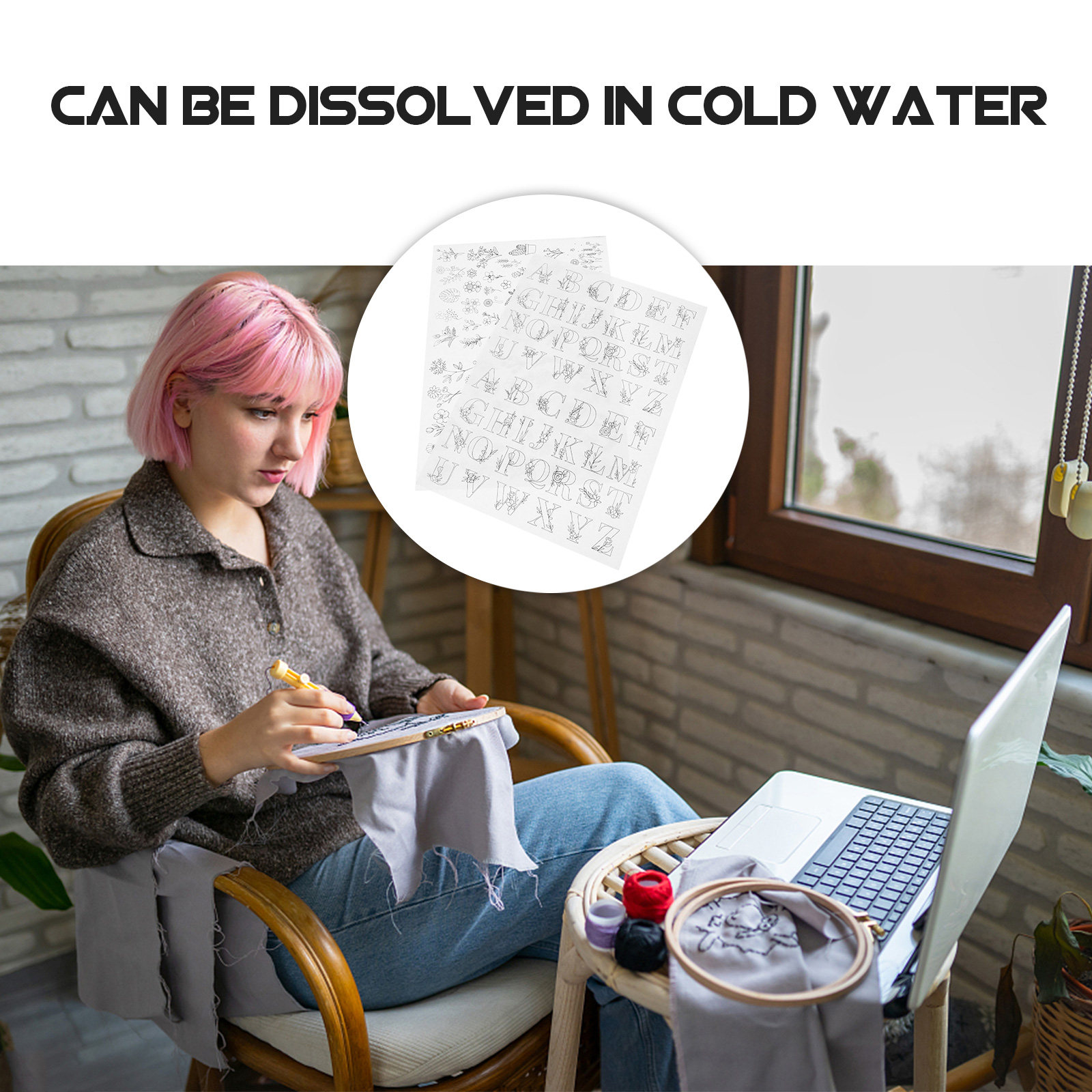 2 szt. Szablony stabilizujące  – Embroidery Alphabet Designs recenzja i cena