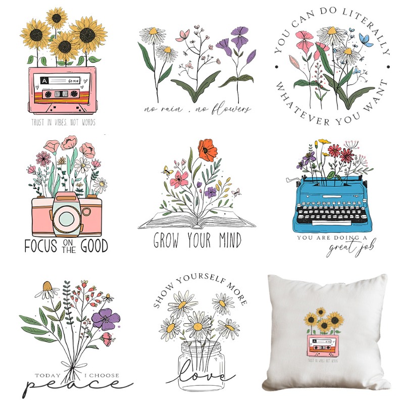 Kreskówkowe kwiatowe naklejki  – Embroidery Flower recenzja i cena