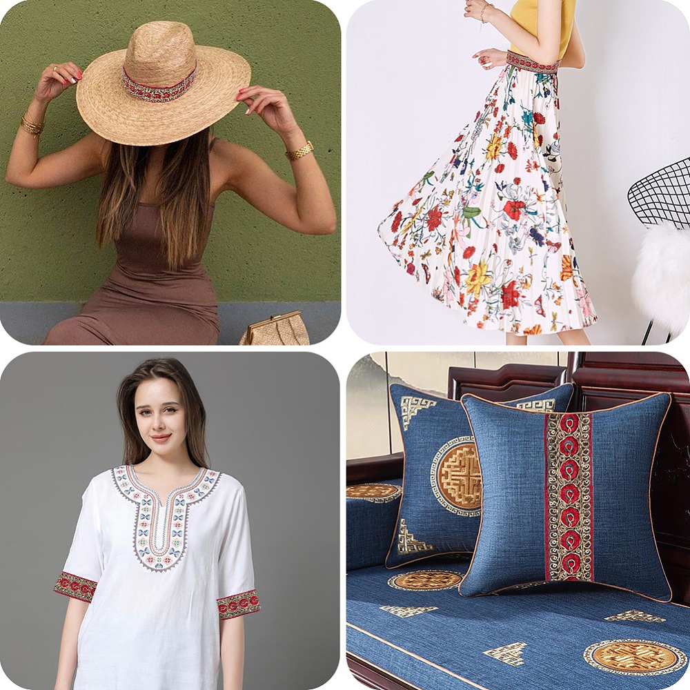 10 jardów (9,14 metra) czerwon – Embroidery Red recenzja i cena