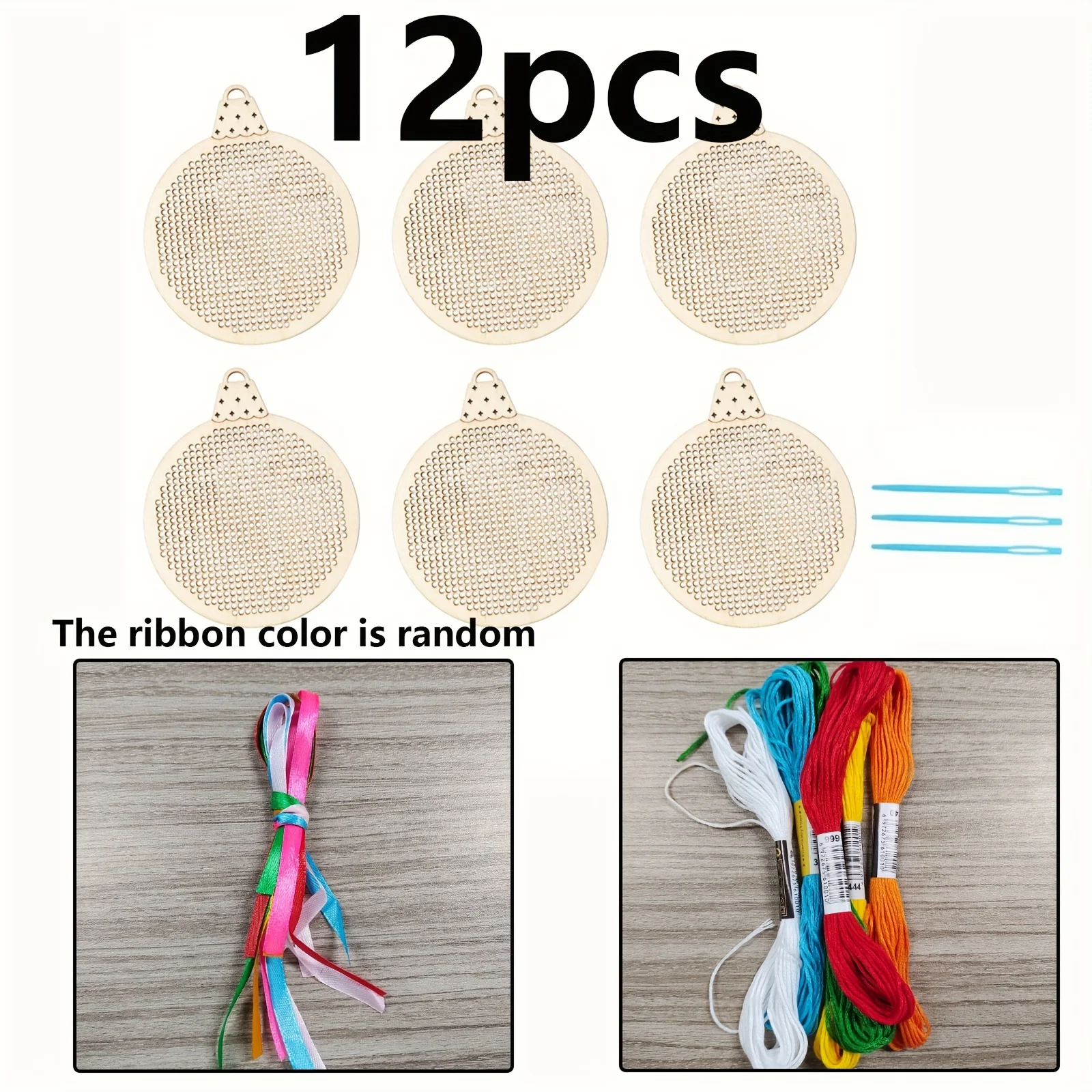 12 szt. Świąteczne drewniane z – Embroidery Xmas Decorations recenzja i cena