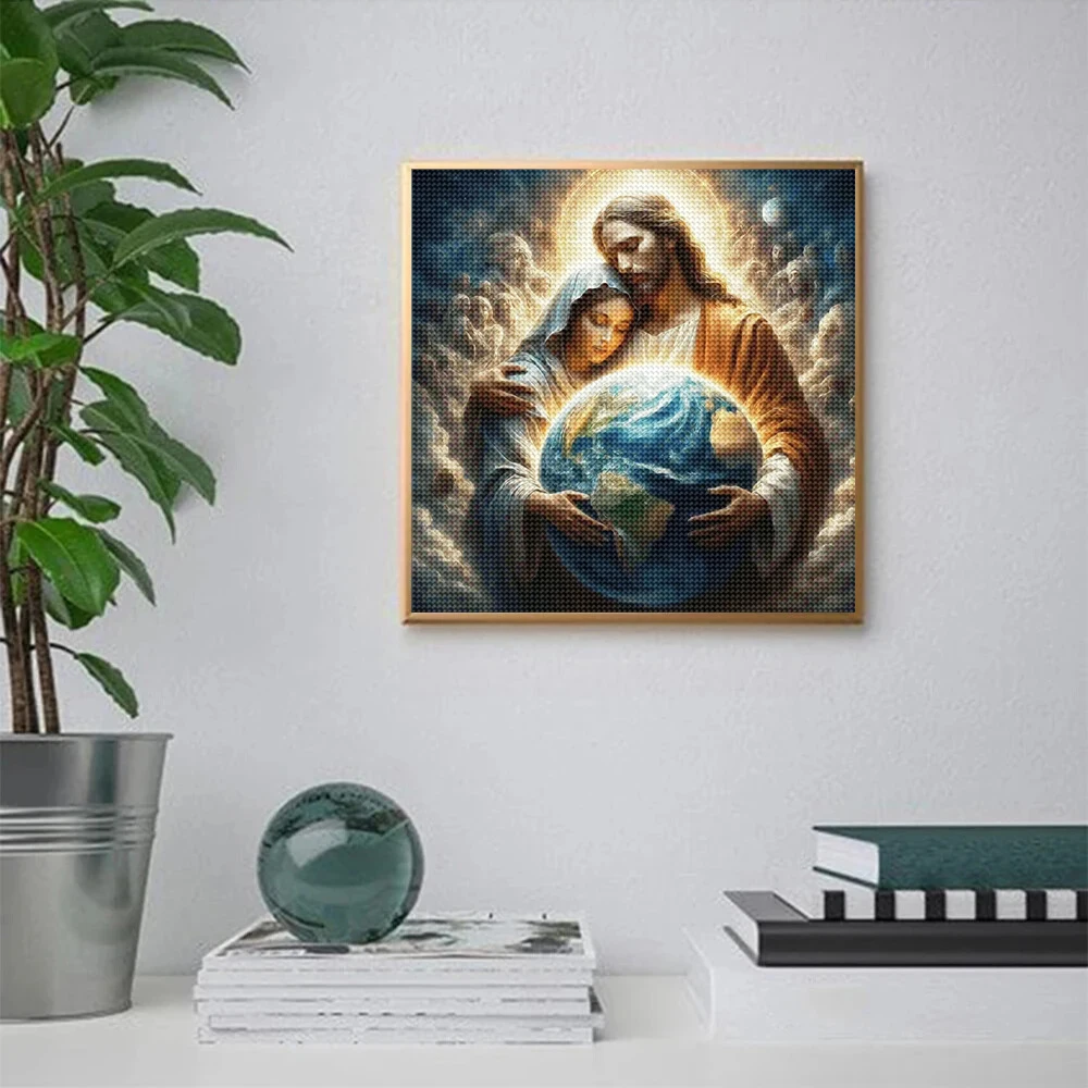 5D DIY diamentowe malowanie po – Embroidery Jesus recenzja i cena