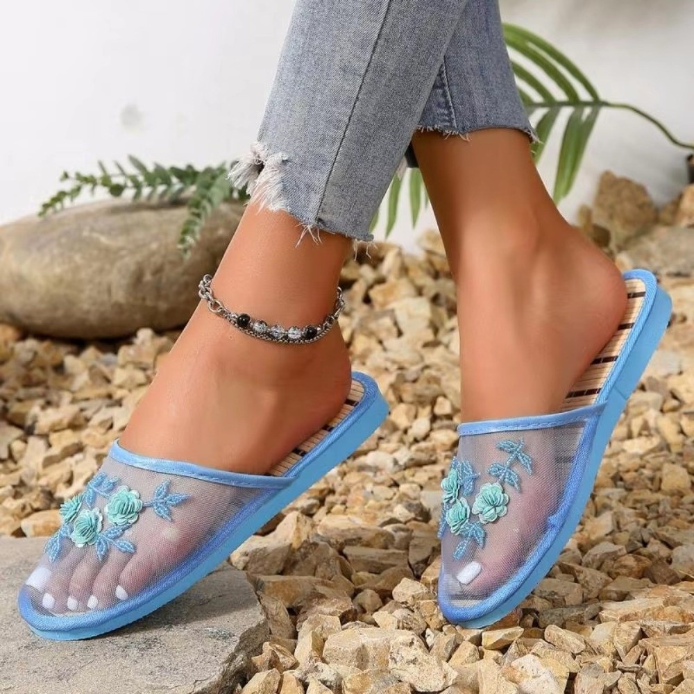 Modne sandały z siateczki z kw – Embroidery Flower recenzja i cena