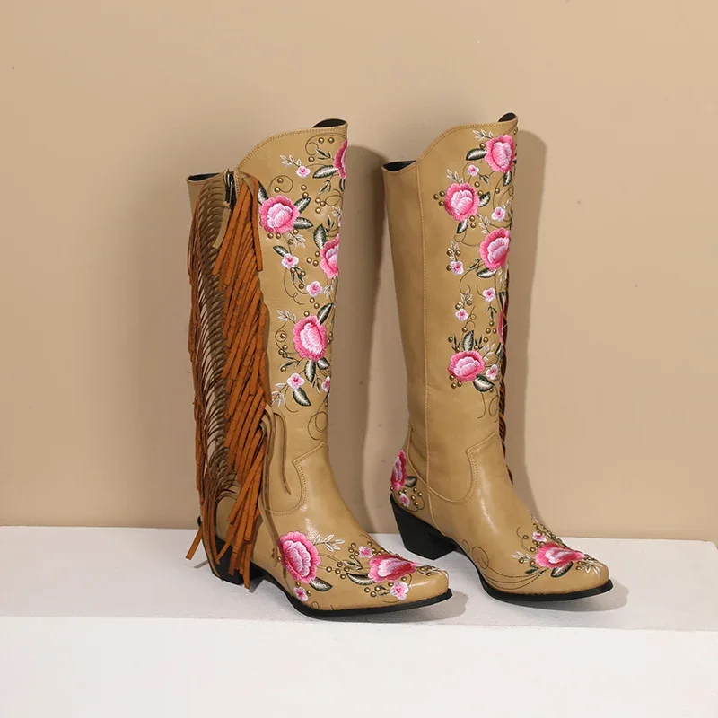Moda Haft Kwiat Zachodnie buty – Embroidery Flower recenzja i cena